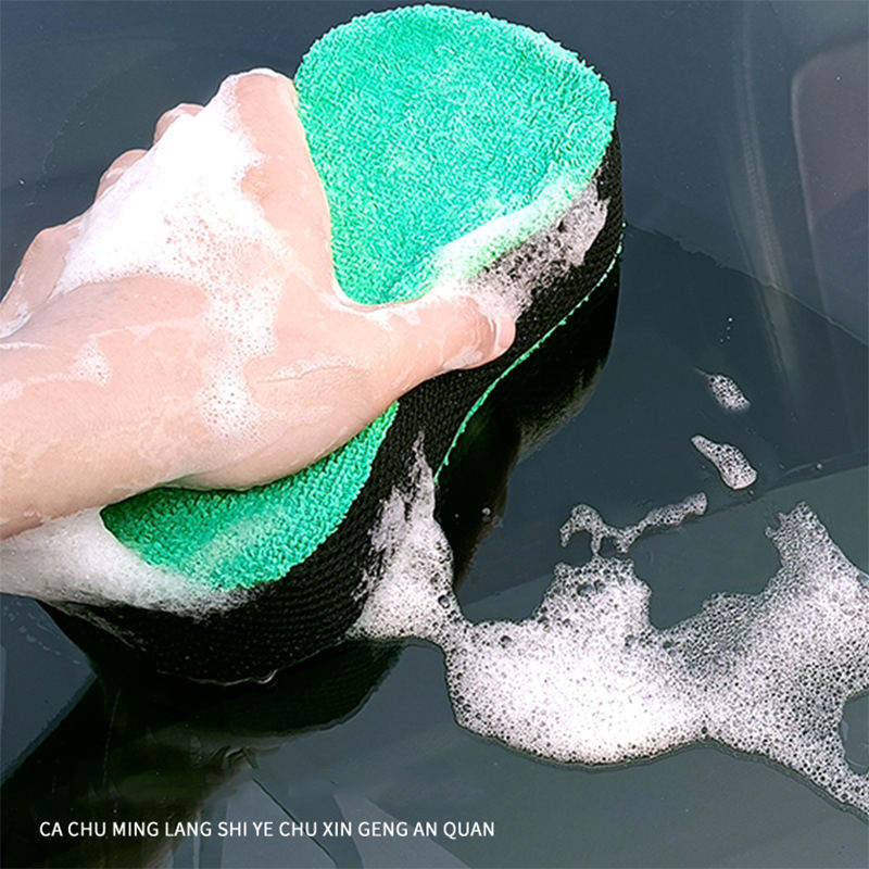 Dish Cleaning Sponge Kitchen Microfiber Wax Applicator Foam Car Bug Sponge for Car Washing Pad Microfiber Car Wash Sponge