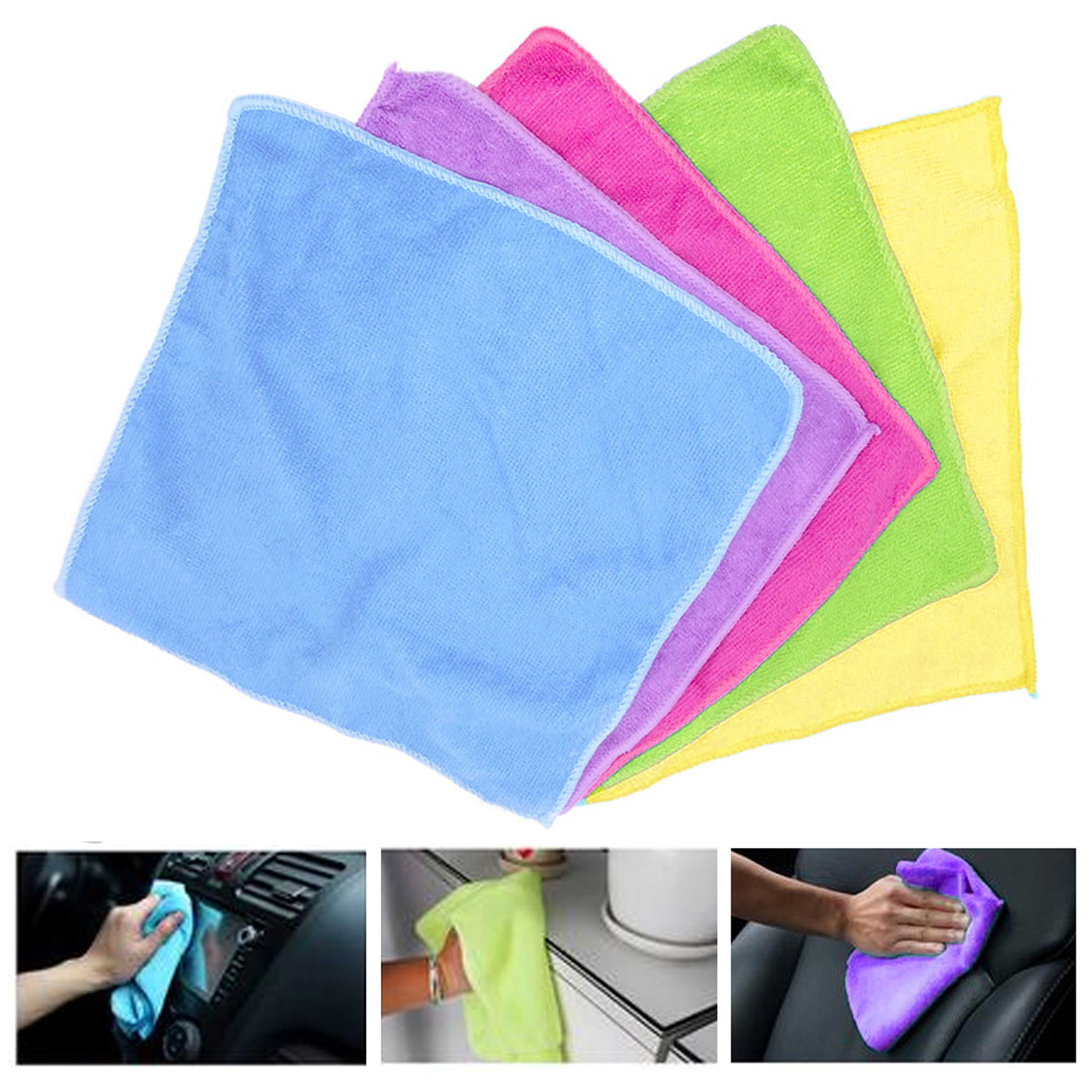 Microfiber Super Soft Absorbent Cleansing Towels Rag for Car Clean Microfiber Towel Dusting Cloth 16 in.x16 in