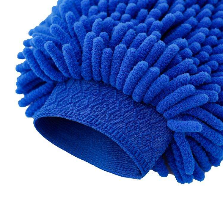 100% Polyester Microfiber High Absorbent Ultra Thick Chenille hand Soft Car Wash Glove