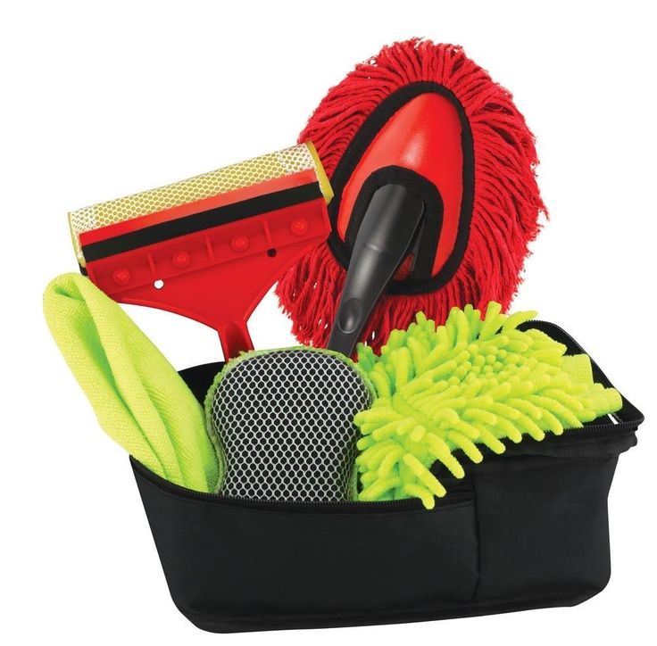 Customized Car Cleaning Kit wash set with window cleaner duster towel mitt