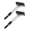 Double Sided Flexible Window Squeegee with Spring Joint and Extensible Pole used for Screen Window and Glass Window