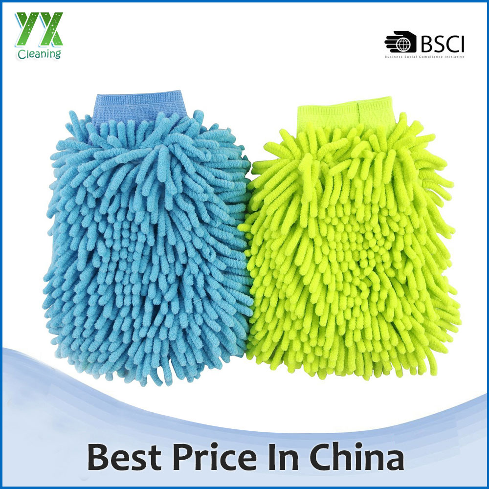 Microfiber Chenille Car Wash Mitt Colorful Car Cleaning Glove