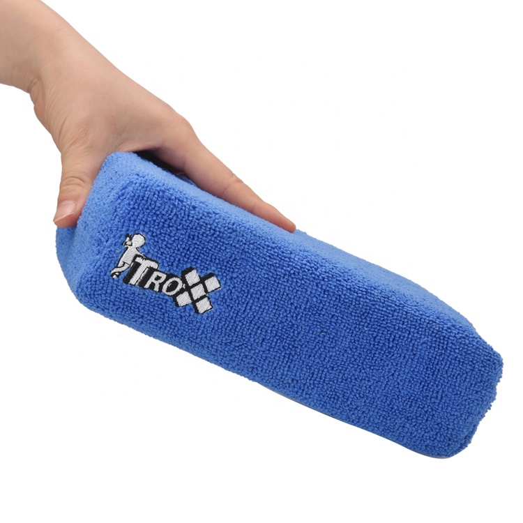 manufacturer microfiber terry cloth car polishing wax cleaning sponge