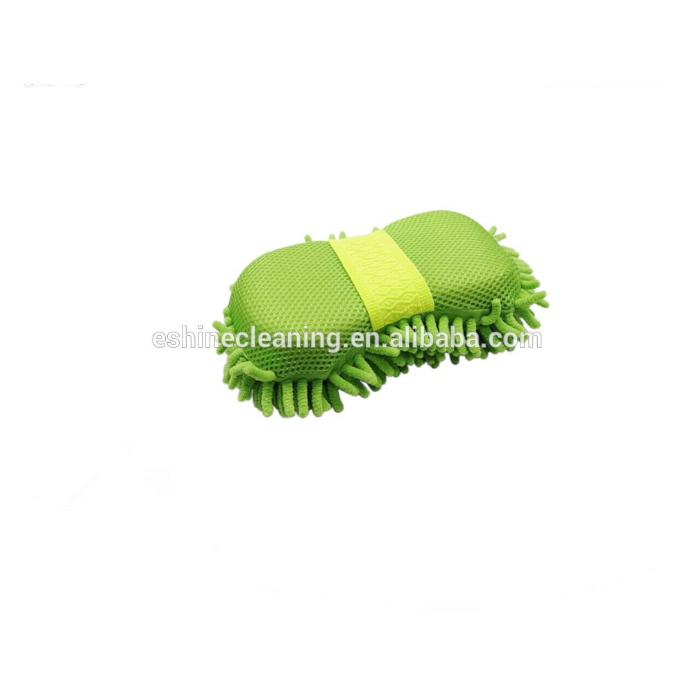 Microfiber Car Wash Sponge Pad with Mesh