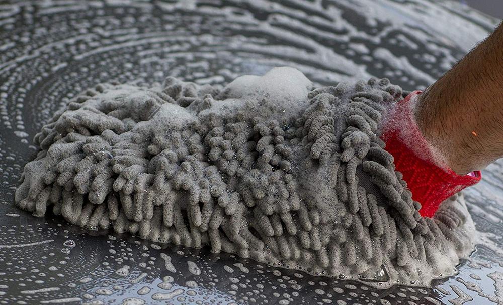 chenille microfiber premium scratch-free polyester car wash mitt