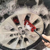 Efficient cleaning 3PK Bendable Synthetic wool wheel brush Auto Detailing Brush Set