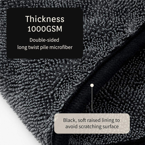 1000gsm Cleaning Towel Micro Fiber Twist Pile Cloths Microfiber Car Care Twisted Loop Wash Microfibre Drying Wash Towel