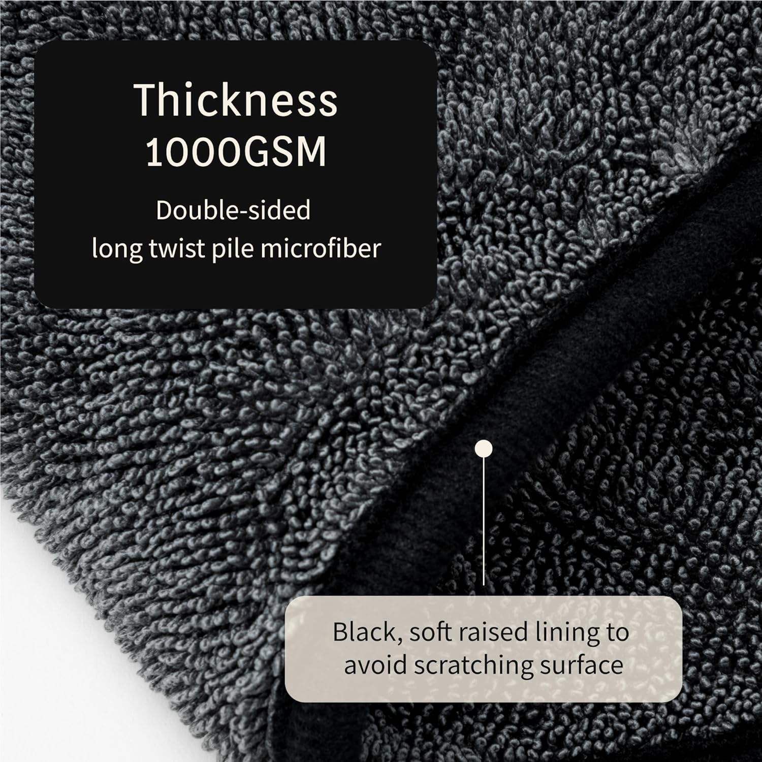 1000gsm Cleaning Towel Micro Fiber Twist Pile Cloths Microfiber Car Care Twisted Loop Wash Microfibre Drying Wash Towel