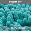 Grey 2 Pieces Bathroom Rug Set Ultra Soft Non Slip Absorbent Chenille Mat Plush Mats for Tub Shower