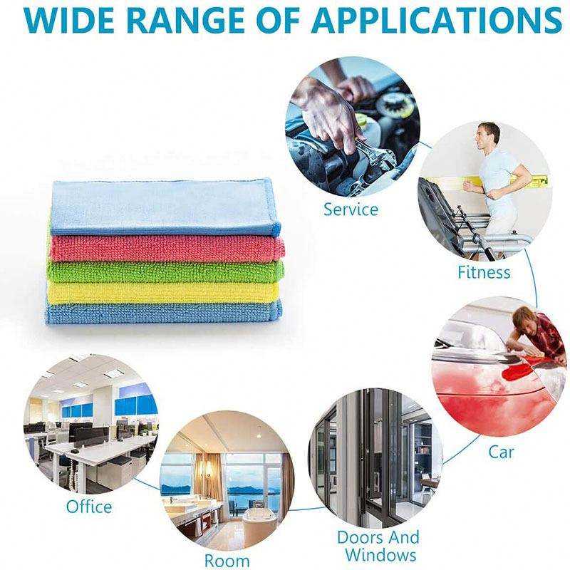 Microfiber Cleaning Cloth All-purpose Microfiber Towels Streak Free Cleaning Rags Customized Kitchen Supplies Kitchen Items