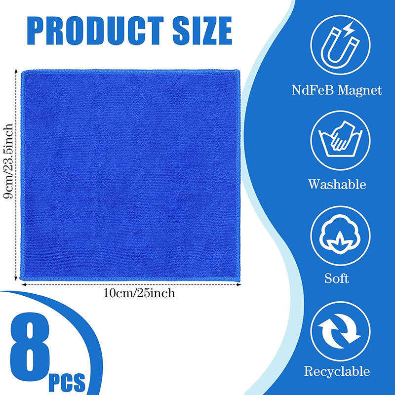 Magnet Microfiber Towel For Car Hair Bath Kitchen Magnetic Microfiber Cleaning Cloths Kitchen Towels