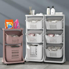 Multipurpose Vertical Rolling Layered Detachable Plastic Laundry Storage Basket