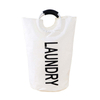 Custom Logo Collapsible Oxford Fabric Laundry Hamper Foldable Canvas Bathroom Cloth Basket Handles Storage Washing Box Home