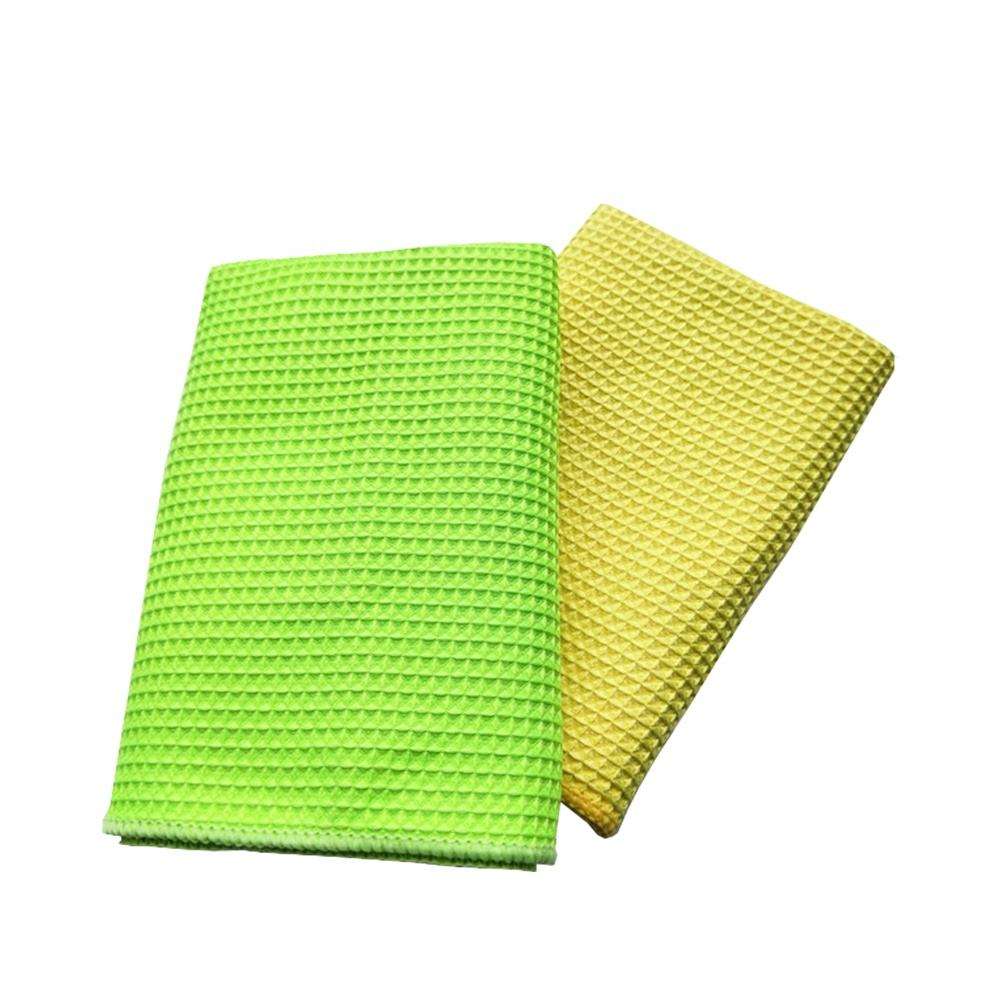 Custom 16*16'' Colorful New Fashion Home Cleaning Waffle Quick Drying Double Side Microfiber Towel Cloth