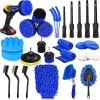 26pcs Car Detailing Brush Set Auto Detailing Car Brush Kit with Buffing Sponge Pads Kit for Car Cleaning Tools