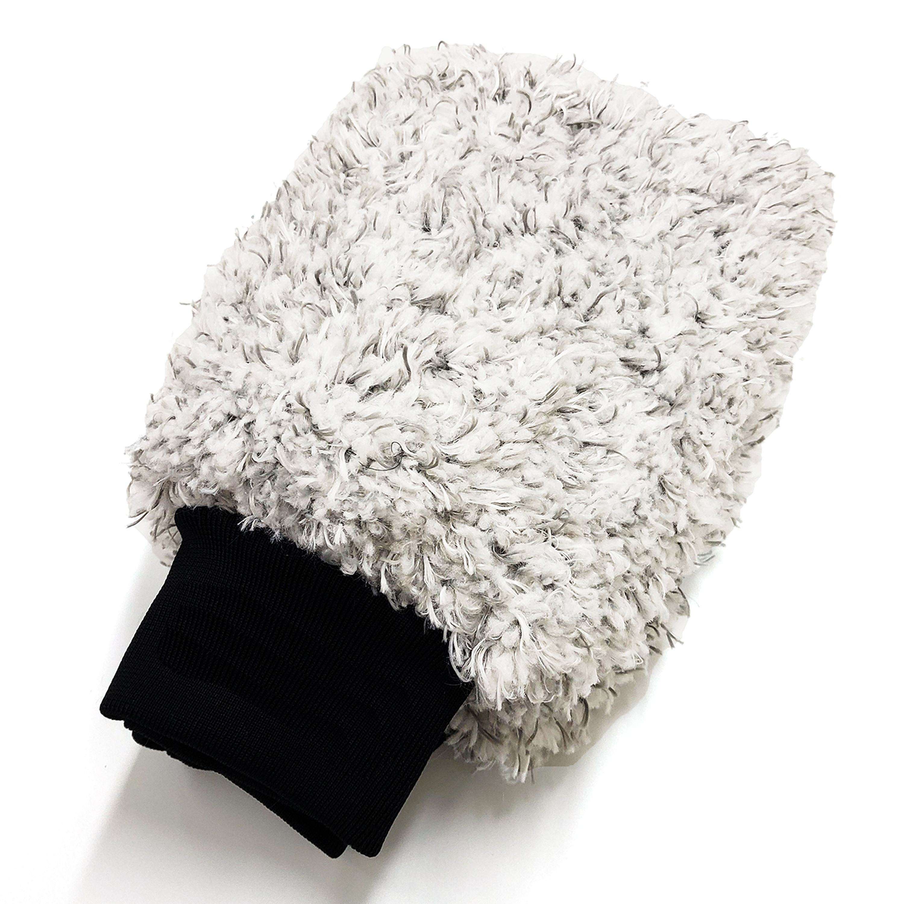 Korean Microfiber Deluxe Car Wash Mitt Long Pile Scratch Free 20mm High Pile Cleaning Microfibre
