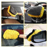 Waterproof Car Wash Microfiber Chenille Gloves Thick Car Cleaning Mitt Wax Detailing Brush Auto Care Double-faced Glove