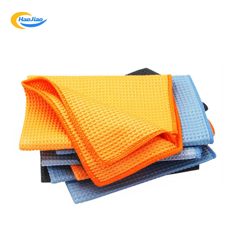 Premium Microfiber Waffle Tea Towels Quick Dry Free Lint Car Kitchen Cleaning Cloth Towel