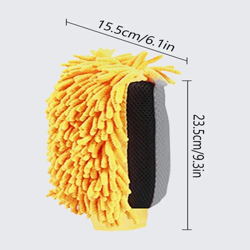 Waterproof Car Wash Microfiber Chenille Gloves Thick Car Cleaning Mitt Wax Detailing Brush Auto Care Double-faced Glove