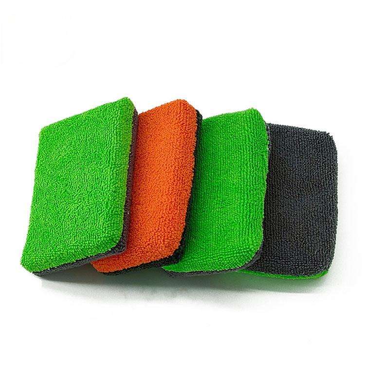 Ultra Soft Microfiber Car Wax Applicator Pad Round Waxing Sponge with Finger Pocket for Applying Wax Buffer Pad