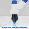 Household 3 in 1 Squeegee Floor Scrubber Bathroom Patio Garage Cleaning Brush Long Handle Floor Scrub Brush