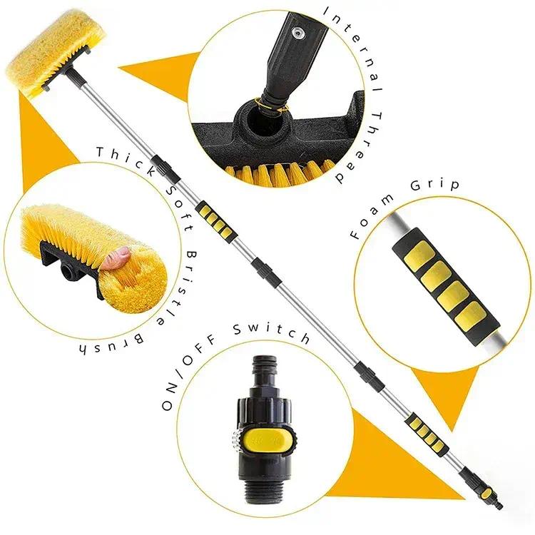 23Pcs Exterior Interior Car Wash Cleaning Tools Kit Tire Towels Drill Brush Window Scraper Set with Box Car Wash Equipment