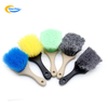 Car Wheel Tire Cleaning Brush Auto Hub Tyre Detailing Wash Brushes With Short Handle