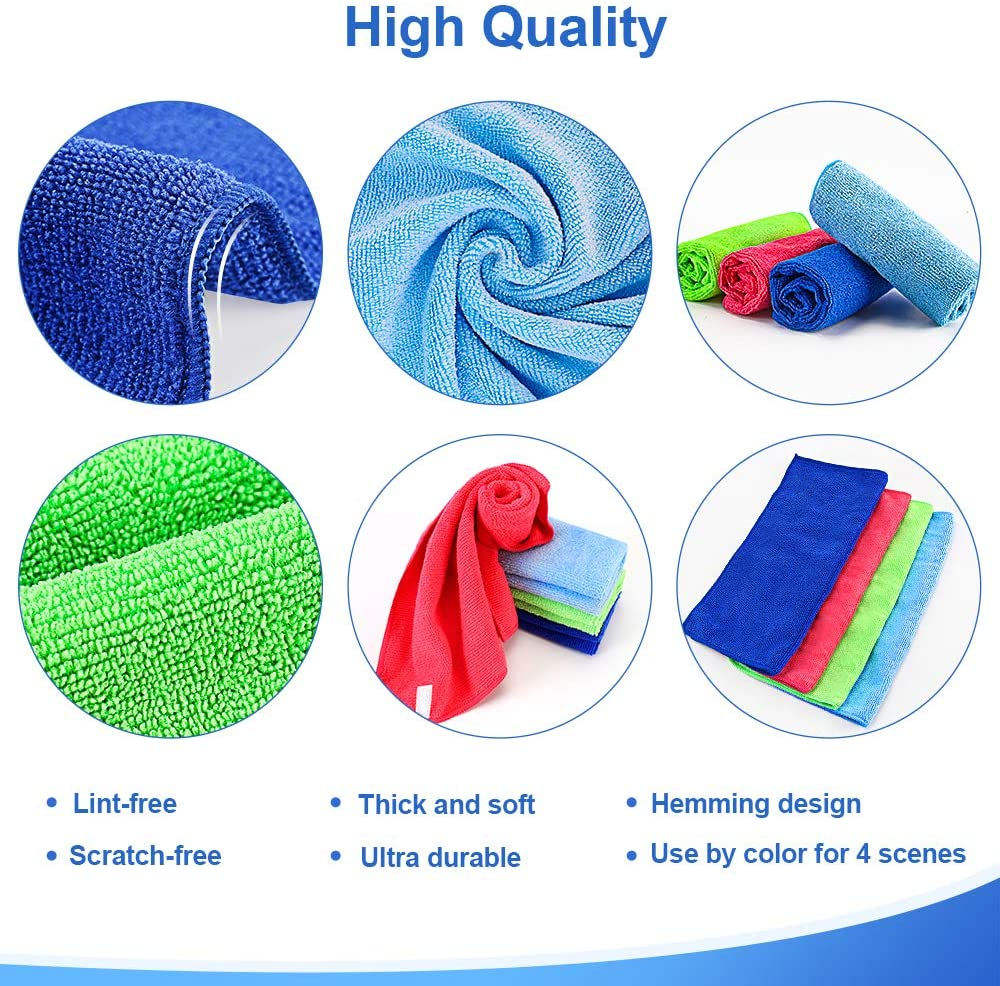 Micro Fibre Kitchen Towel Car Microfiber Cloth 40X40 80 Polyester 20 Polyamide Clean Towel