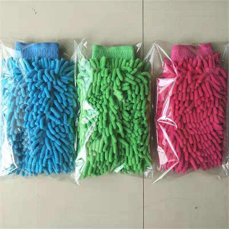 Microfiber Chenille Car Detailing Mitt Custom Logo Car Wash Mitt Auto Detailing Gloves