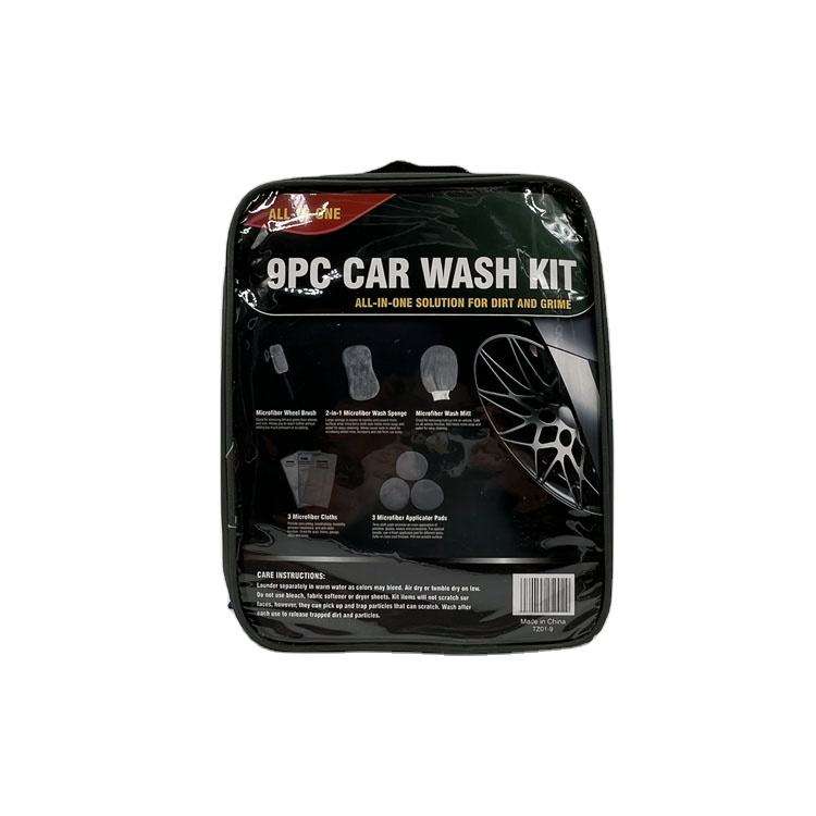 9 Pcs Applicator Ceramic Double Side Eco Friendly Microfiber Duster Brush Car Wash Tool Kit Set Coating Sponge for Cars Wash