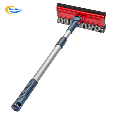 2 In1 8 Inch Telescopic Car Window Squeegee Tool For Car Wrap Car Window Cleaning Window Cleaning Rubber Sponge Glass Cleaner