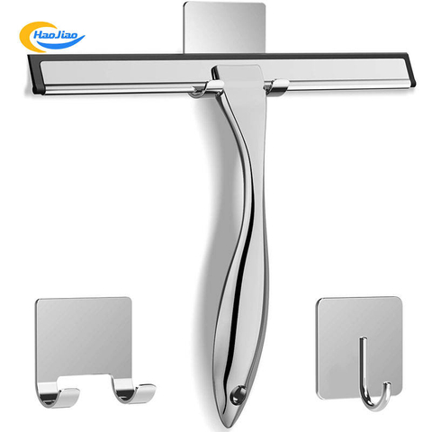 Shower Doors Bathroom Mirror Window Squeegee Glass Wiper Cleaner Stainless Steel Shower Window Squeegee