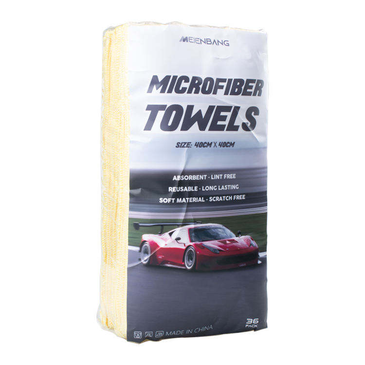 80% Polyester 40*40cm 400gsm Grey color Cleaning Cloth Polishing Wiping rags Car Microfiber Towel with Logo