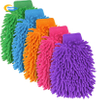 Car Wash Mitts Microfiber Cleaning Cloth Glove Double Sided Scratch-Free Super Absorbent Wash and Glove
