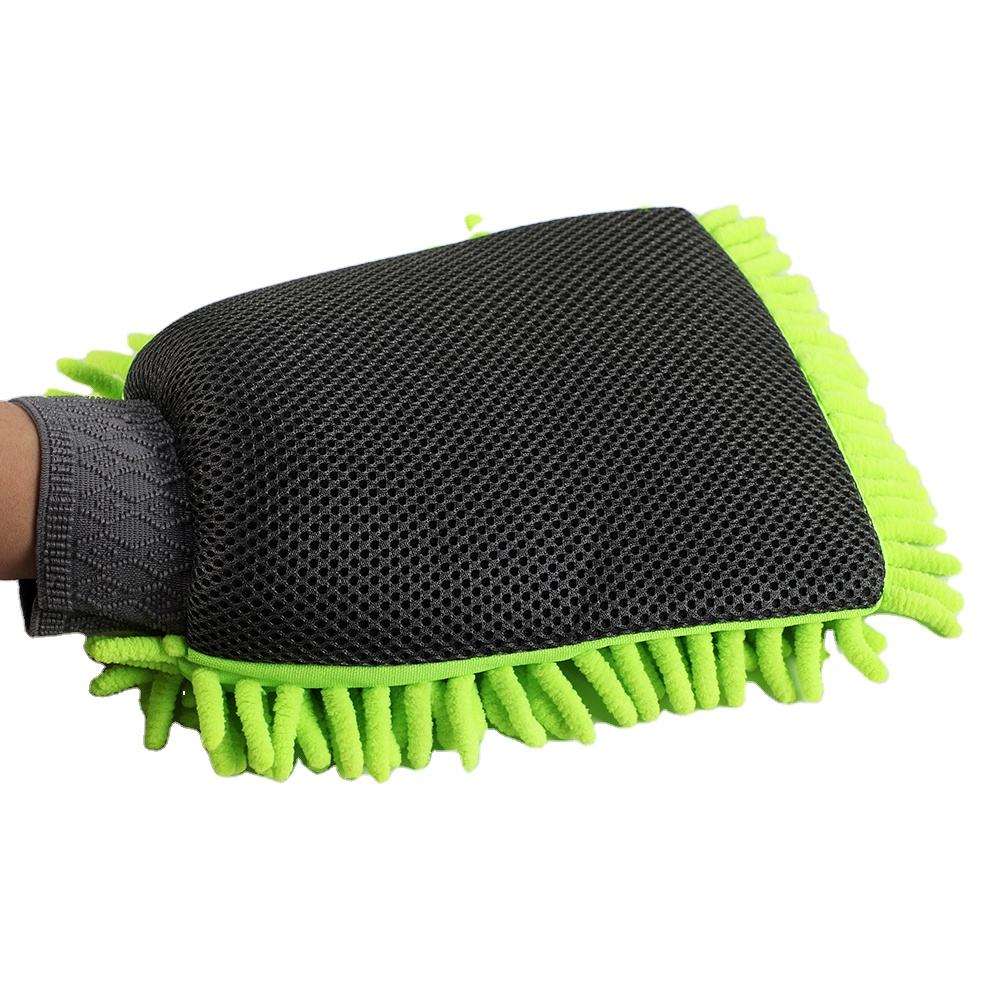 Chenille Mitt Car Cleaning Mitt Car Waxing Polishing Car Towel Double-sided Thickened Microfiber Washing Gloves