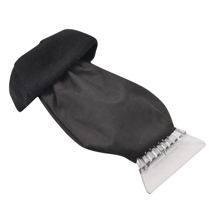 car window windshield snow ice mitt scraper with glove