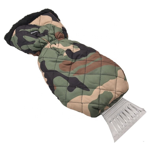 Custom Snow Removal Fleece Lined Glove Plastic New Style With Gloves Car Windscreen Ice Scraper Mitt