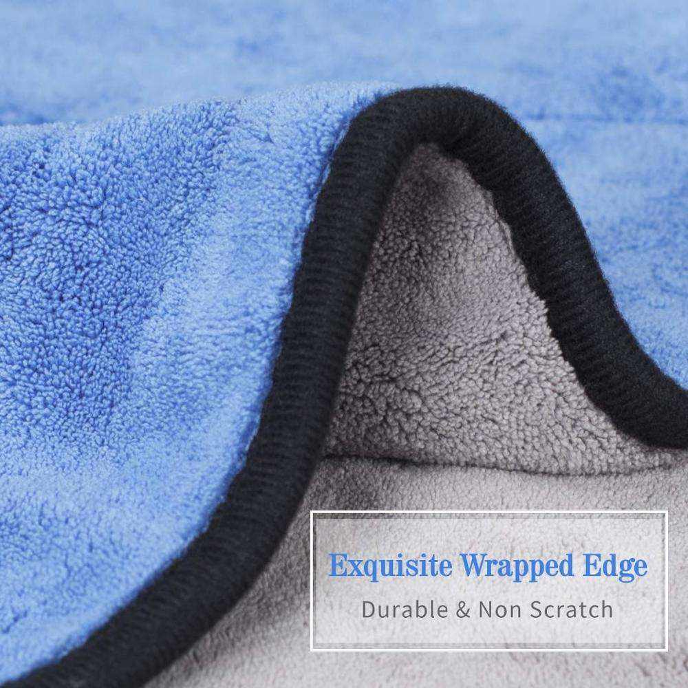 Premium 600-1400GSM Double-sided Coral Velvet Absorbent Auto Detailing Car Wash Towel Customized Car Drying Towel Car Towels