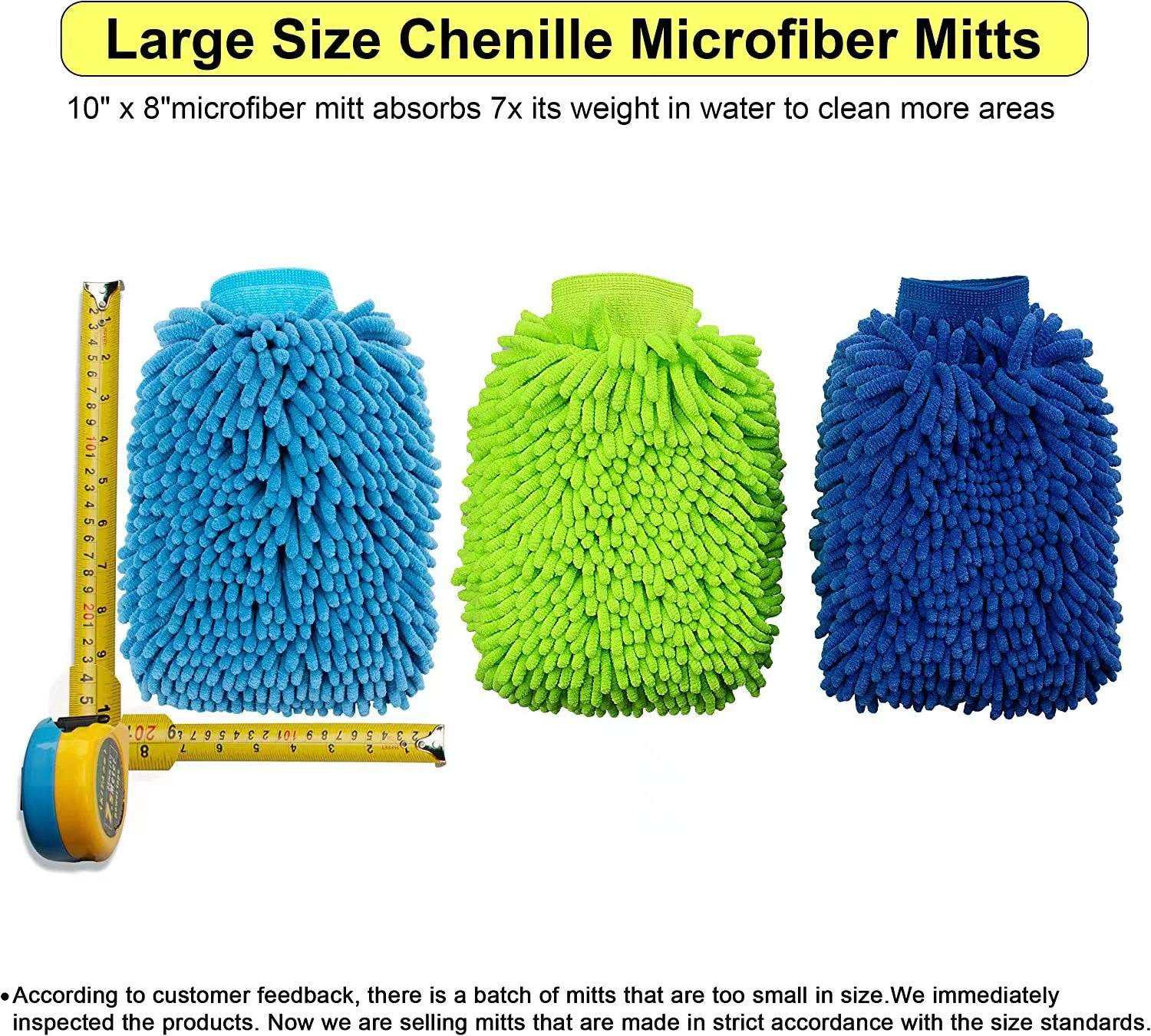Wholesale Multicolor Car Wash Drying Cleaning Cloth Auto Clean Mitts Glove Car Hand Soft Towel Microfiber for Car Care