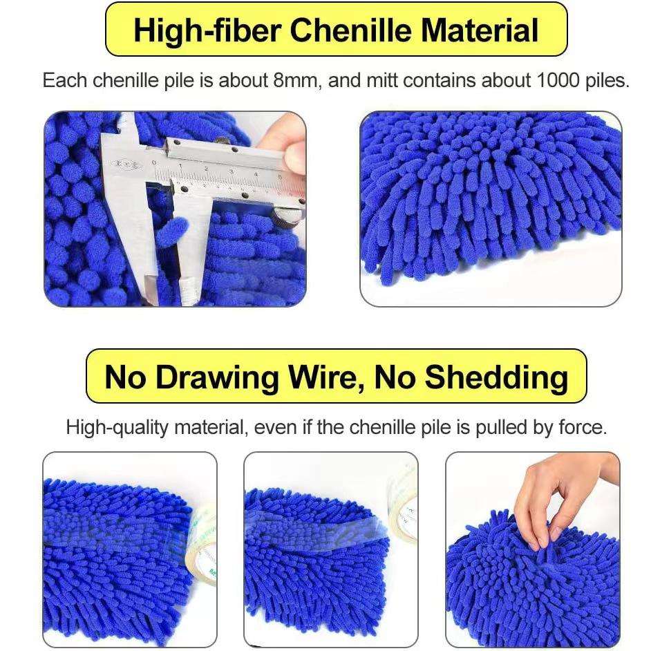 Wholesale Multicolor Car Wash Drying Cleaning Cloth Auto Clean Mitts Glove Car Hand Soft Towel Microfiber for Car Care