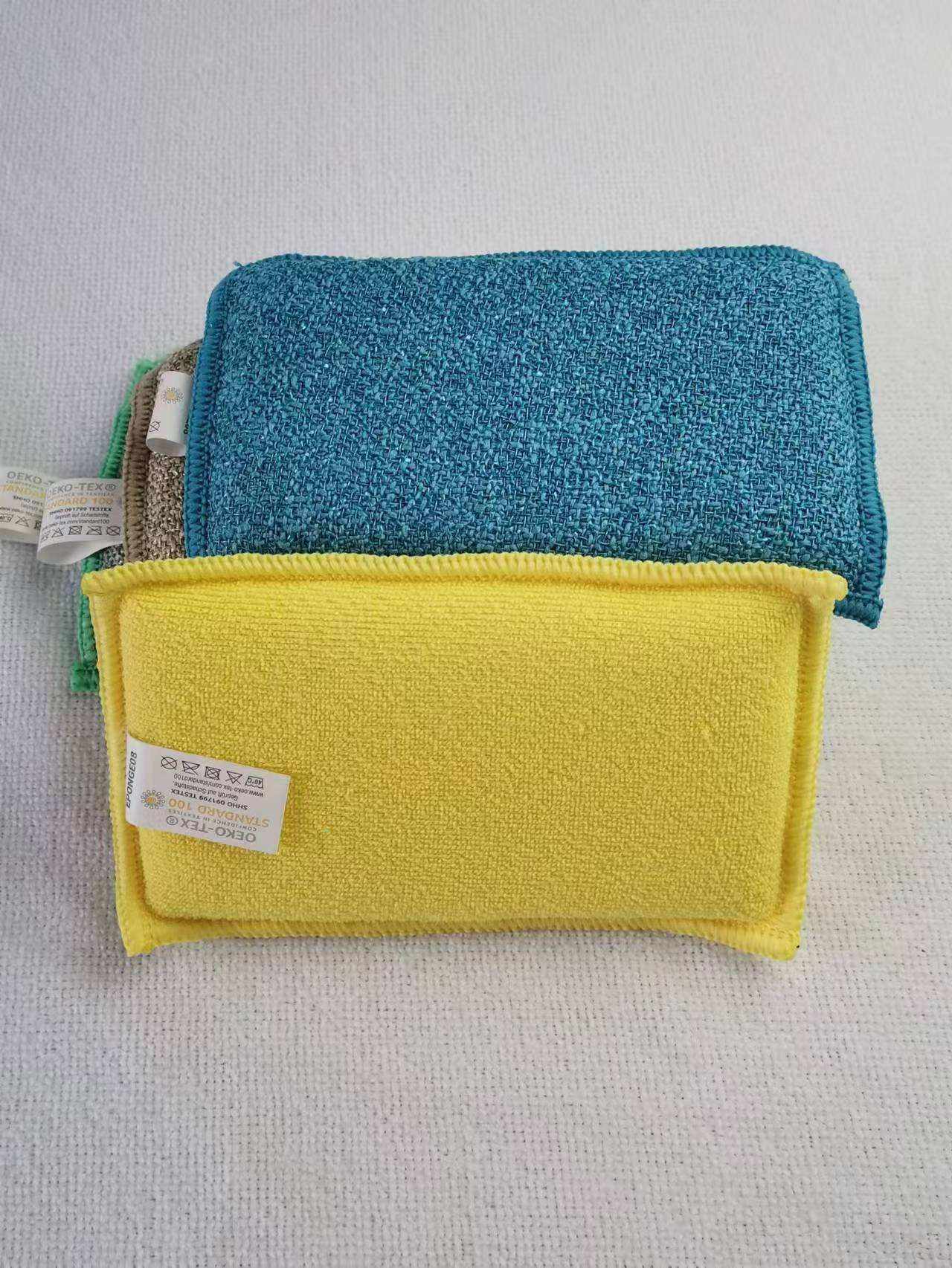 Sponge Clean Eco Material Scouring Pad Dish Kitchen Cleaning Microfiber Clean Cloth