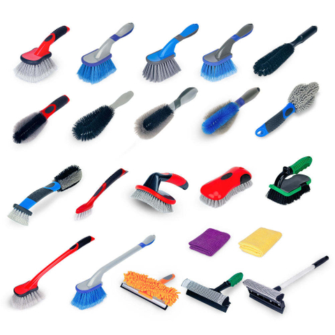 Long Soft Tire And Wheel Hub Cleaner Cleaning Detailing Alloy Car Wash Wheel Brush for Auto
