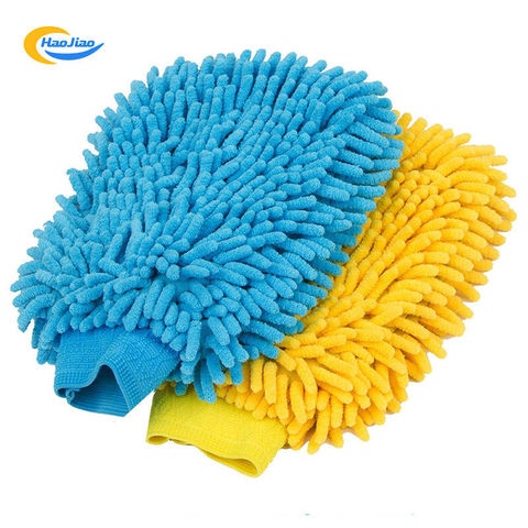 Car Wash Mitt Microfiber Scratch Free Absorbent Wash Mitt Microfiber Towels Brush Wheel Detailing Care Mitt