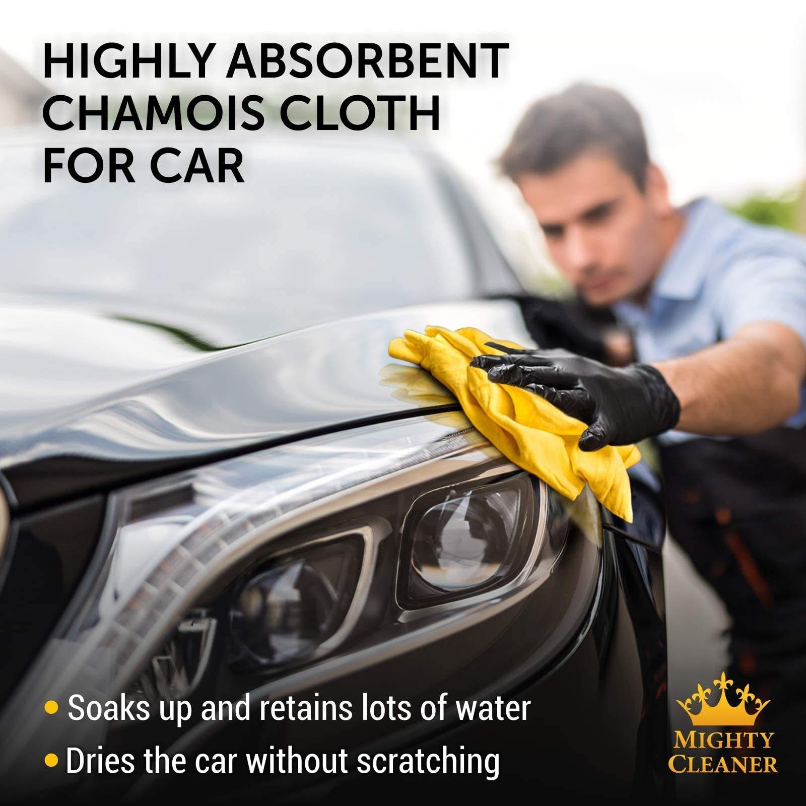 Premium 26"x17" Super Absorbent Reusable Shammy Cloth PVA Chamois Towel for Cars Drying Faster Dry Scratch-Free and Lint-Free