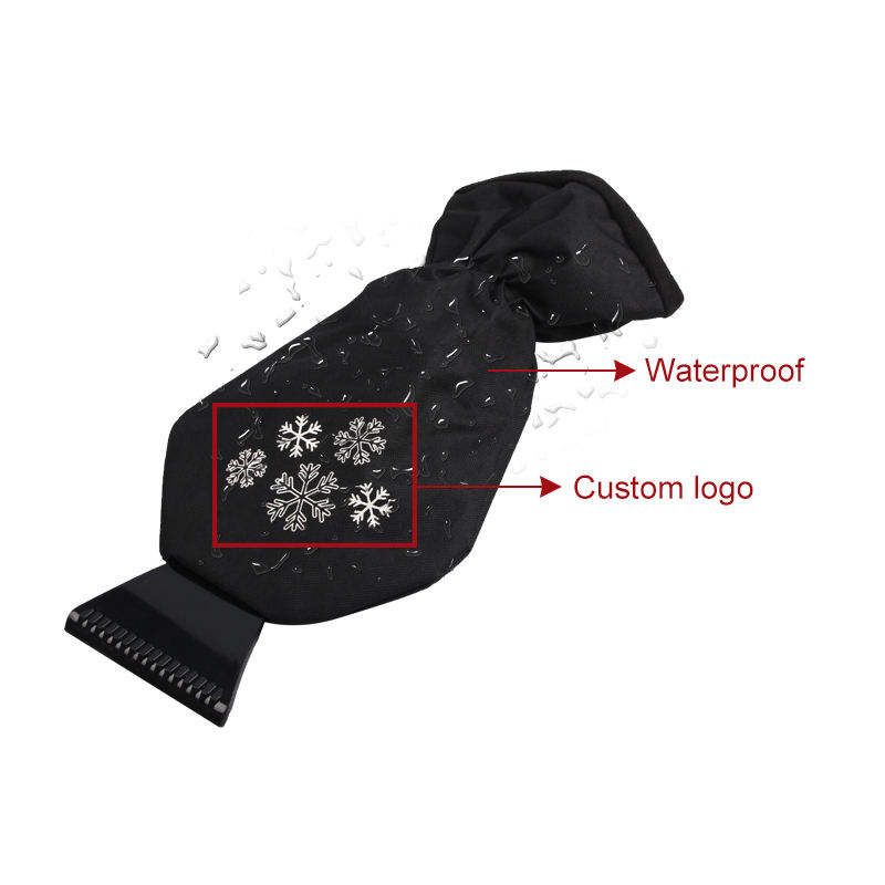 Ice Scraper Mitt Glove Car Windshield Snow Scrapers with Gloves Winter Car Care Tool