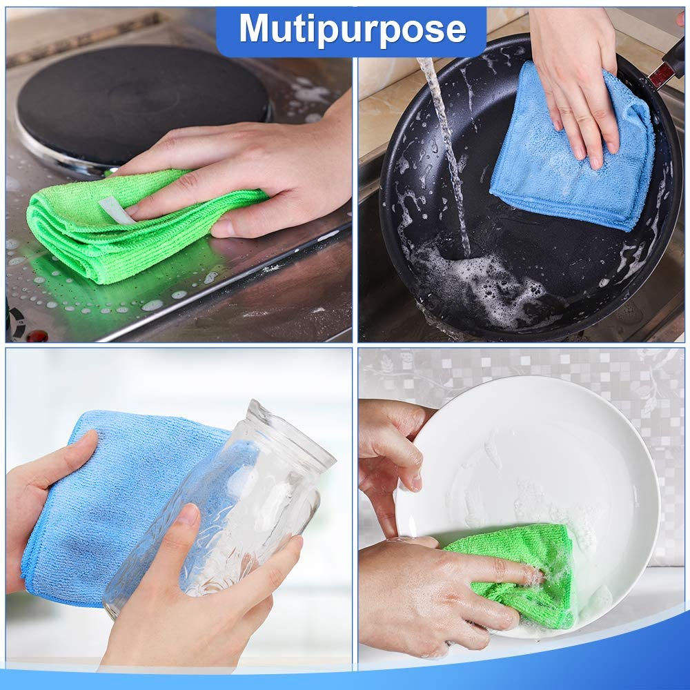 Custom Wholesale Absorbent Microfiber Cloth Kitchen Towel Car Cleaning Cloth Soft Hand Towel Multi-Color Microfiber Towel