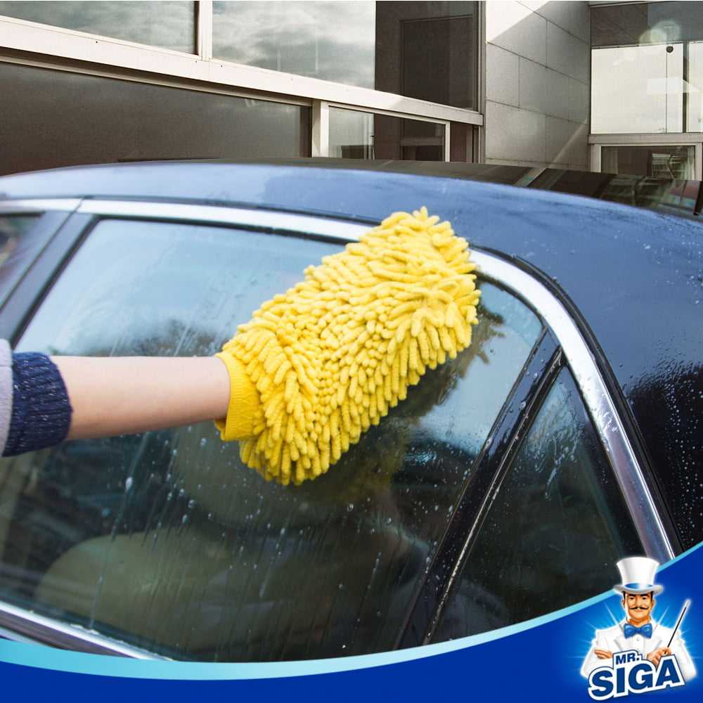 Car Wash Mitt Microfiber Scratch Free Absorbent Wash Mitt Microfiber Towels Brush Wheel Detailing Care Mitt