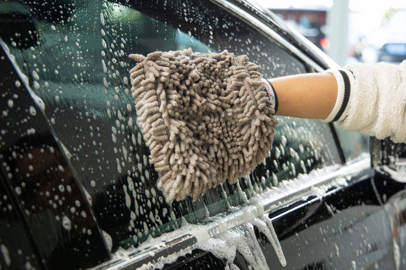 Scratch-Free Strong Water Absorption Premium Car Microfibre Wash Mitt Microfiber Car Wash Mitt Car Wash Gloves