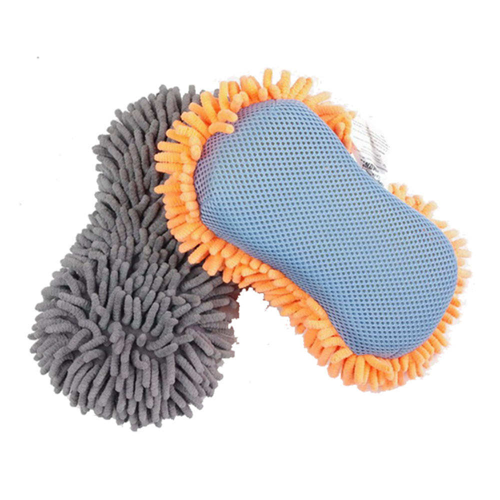Easy-to-Clean Microfiber Wash Sponge Cloths Extra Soft Scratch-Less Non-Woven Fabric for Car Cleaning Wiiping Made of Chenille