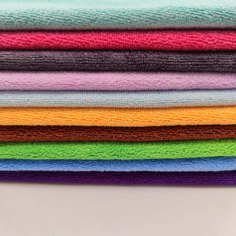 Custom Microfiber Cleaning Cloth Rags Car Absorbent Basics Microfiber Towel 30*40 Car Wash Towel